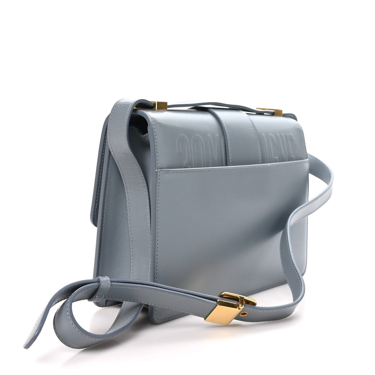 Smooth Calfskin 30 Montaigne Flap Bag Gray