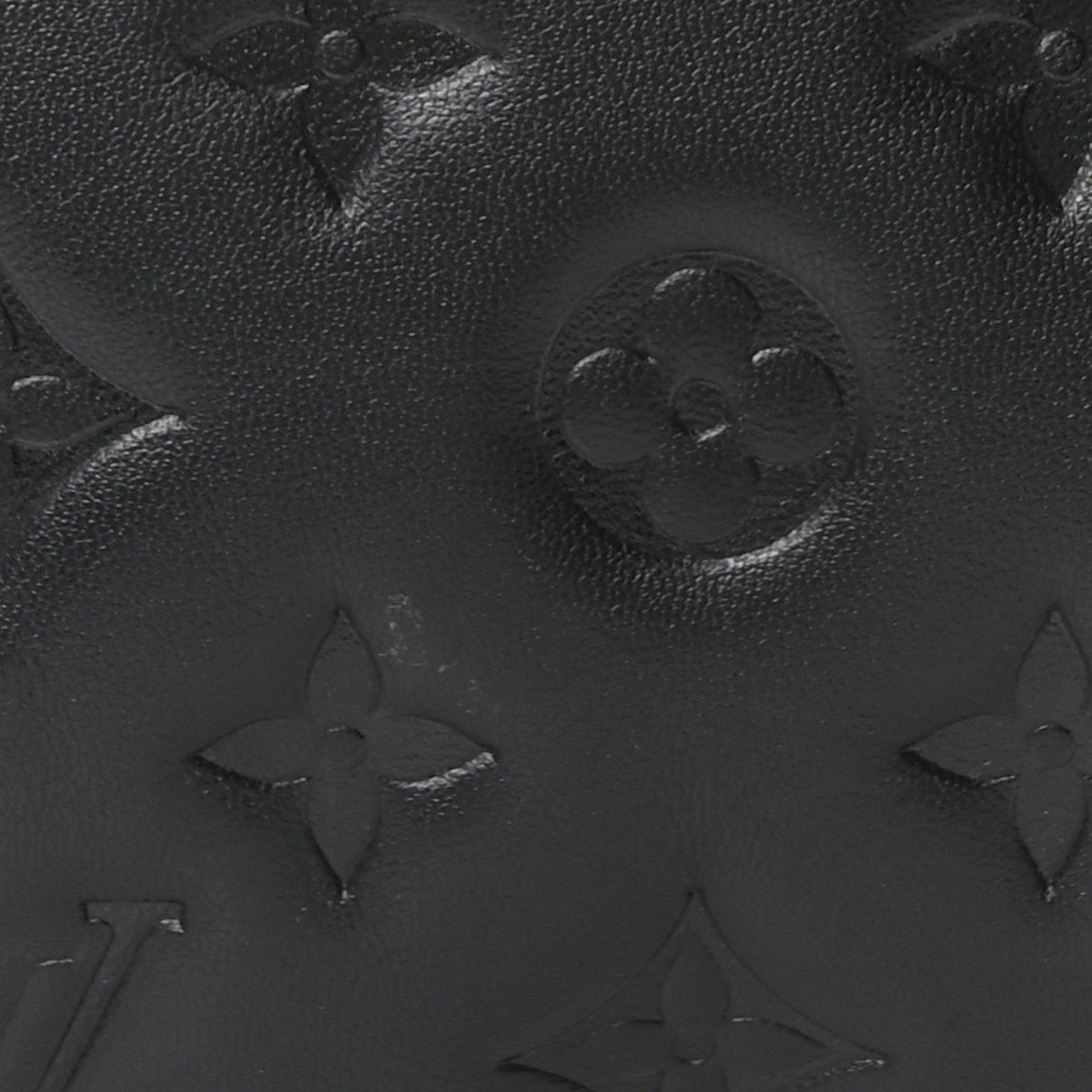Lambskin Embossed Monogram Coussin MM Black