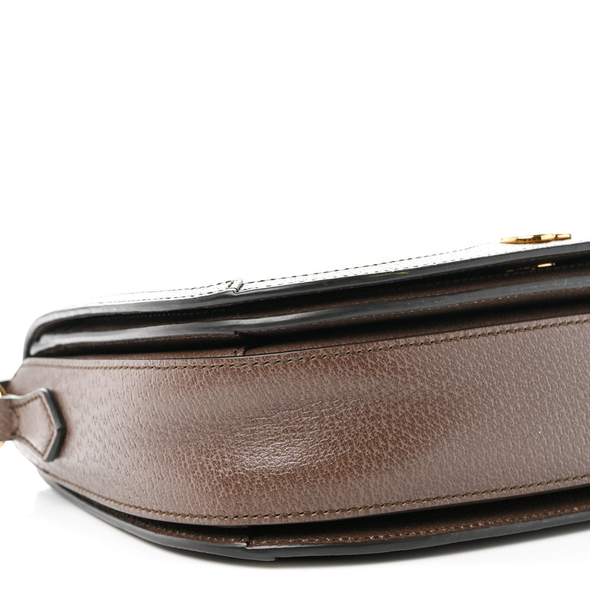 GG Supreme Monogram Web Small Ophidia Flap Messenger Bag Brown