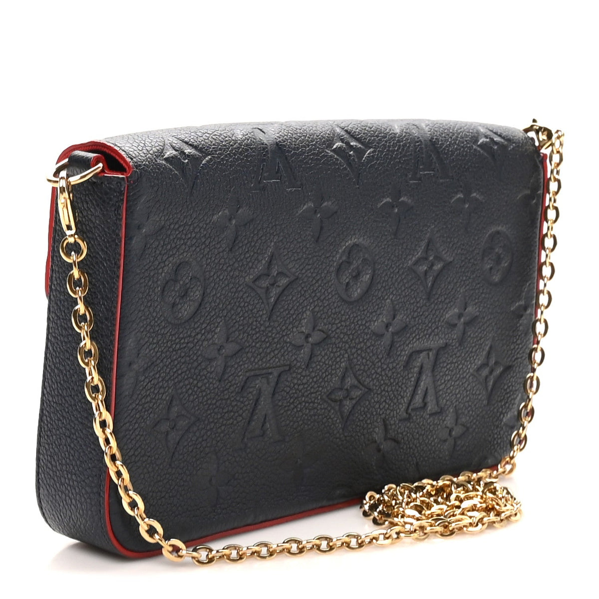 Empreinte Pochette Felicie Chain Wallet Marine Rouge