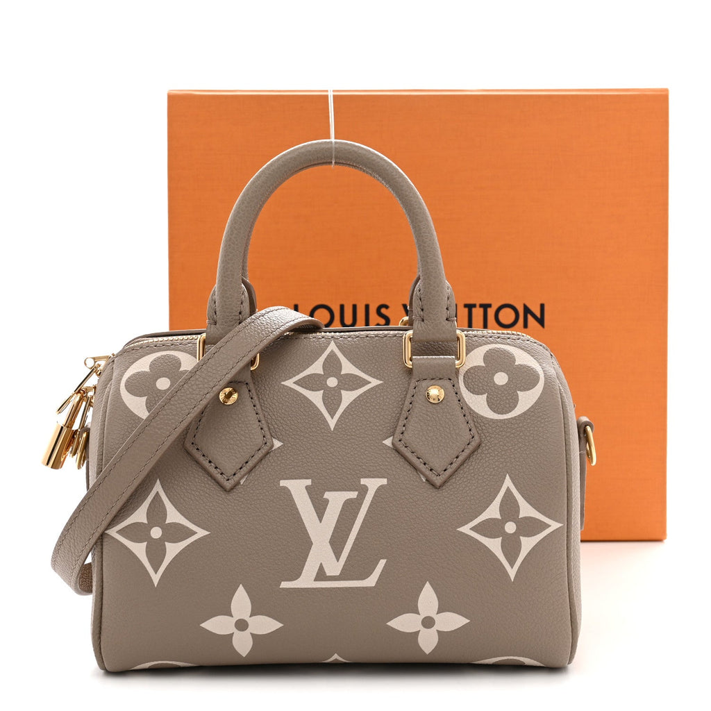 Empreinte Monogram Giant Speedy Bandouliere 20 Creme Beige