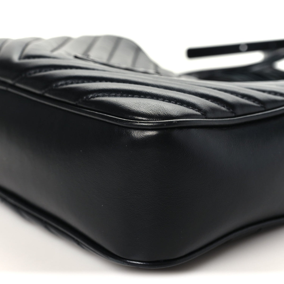 Calfskin Matelasse Monogram Monochrome Lou Camera Bag Black