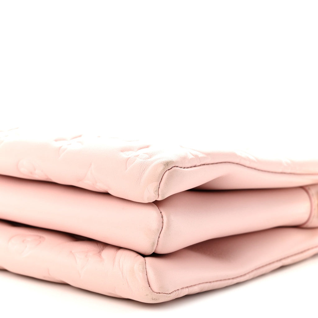 Lambskin Embossed Monogram Coussin PM Rose