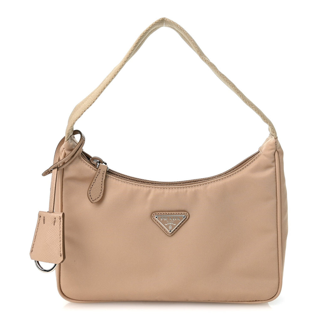 Re-Nylon Saffiano Mini Re-Edition 2000 Bag Cammeo