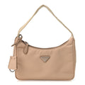 Re-Nylon Saffiano Mini Re-Edition 2000 Bag Cammeo