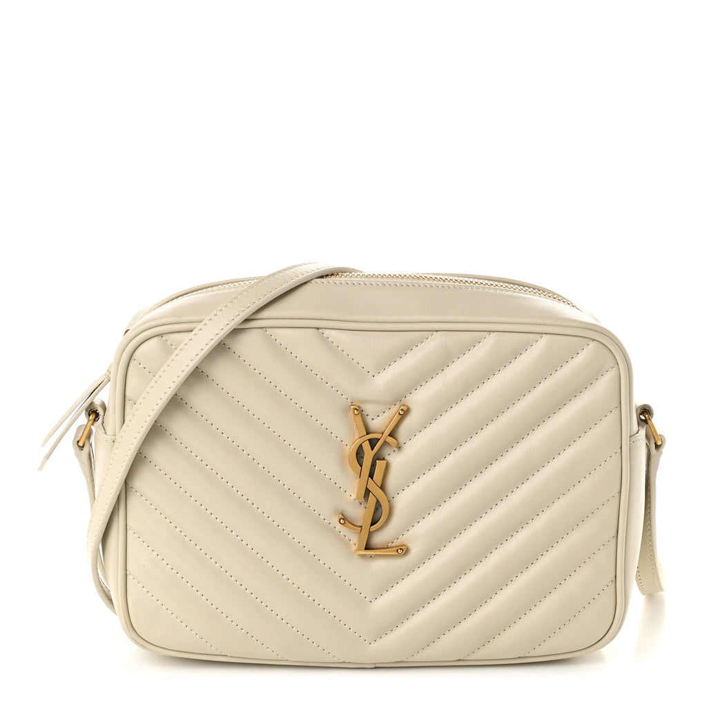Calfskin Matelasse Monogram Lou Camera Bag Crema Soft
