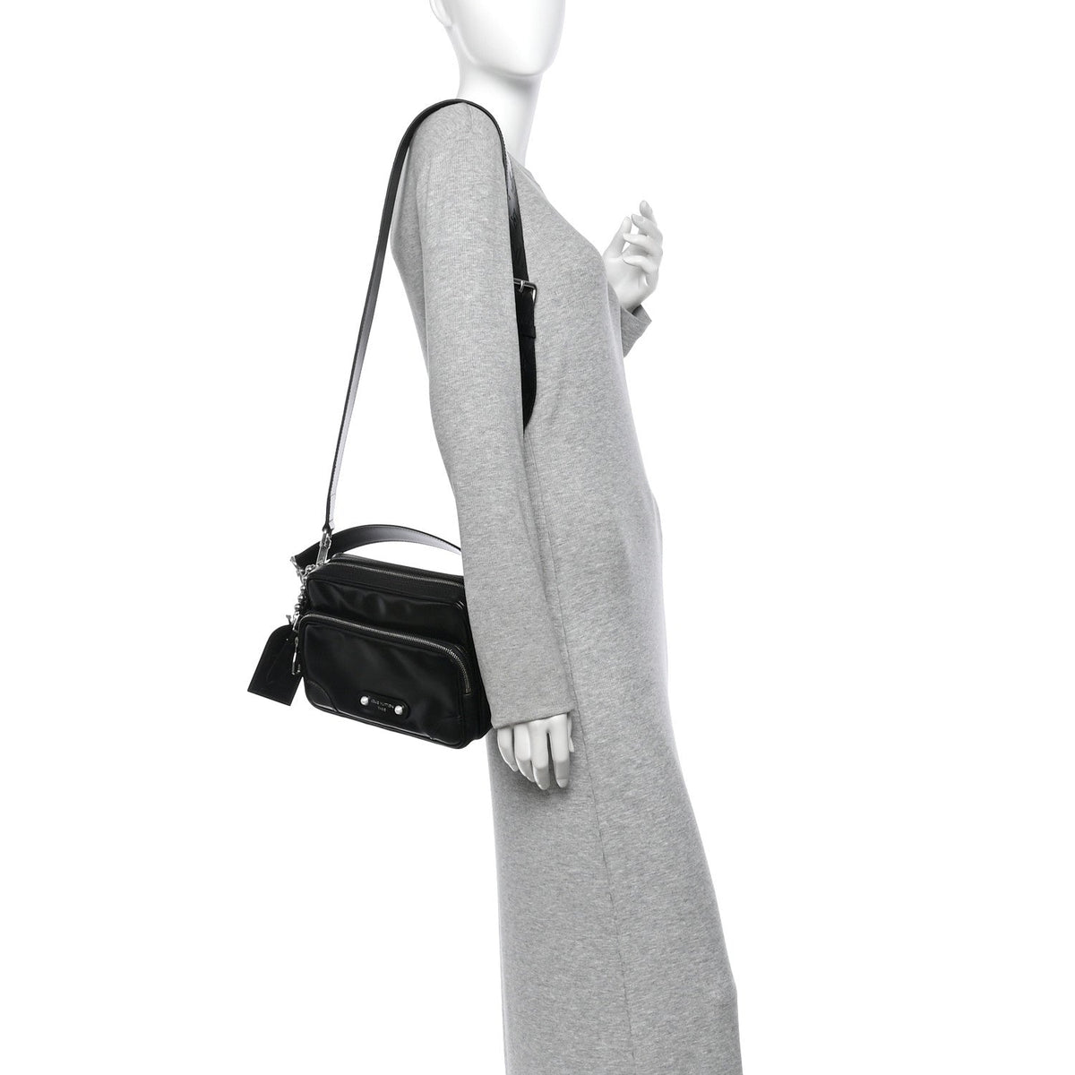 Calfskin Nil City Shoulder Bag Night Black