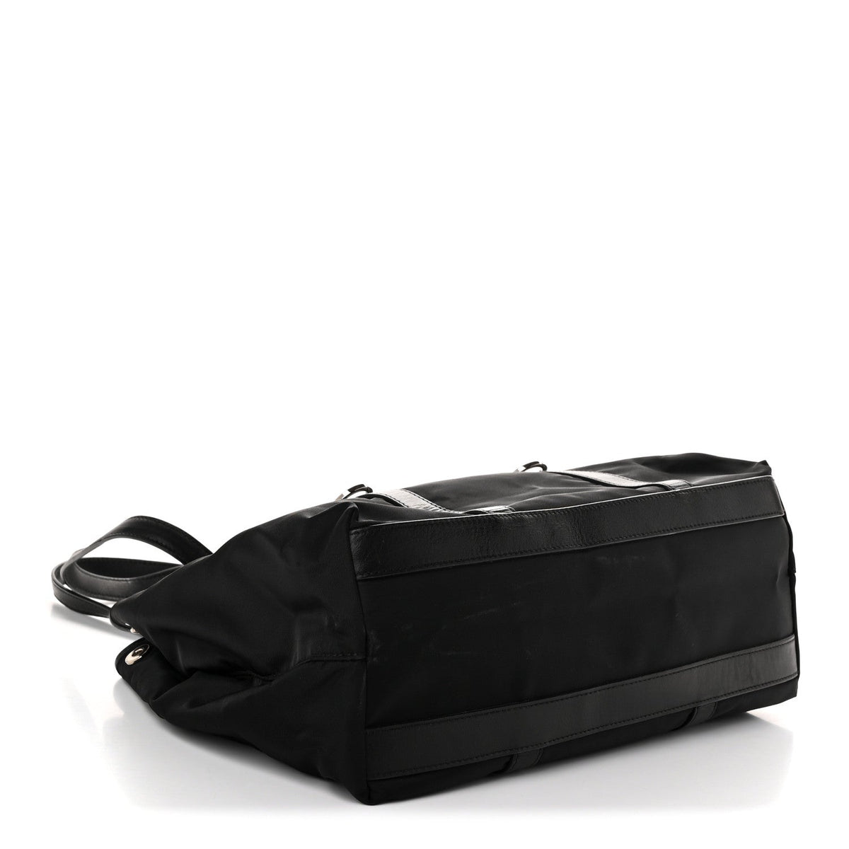 Tessuto Nylon Vitello Tote Black