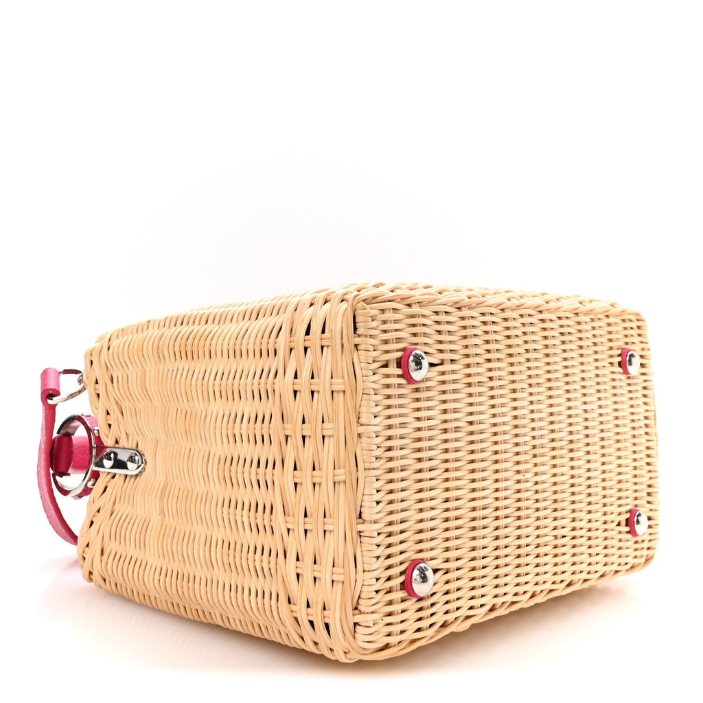 Rattan Calfskin Capucines BB Pink