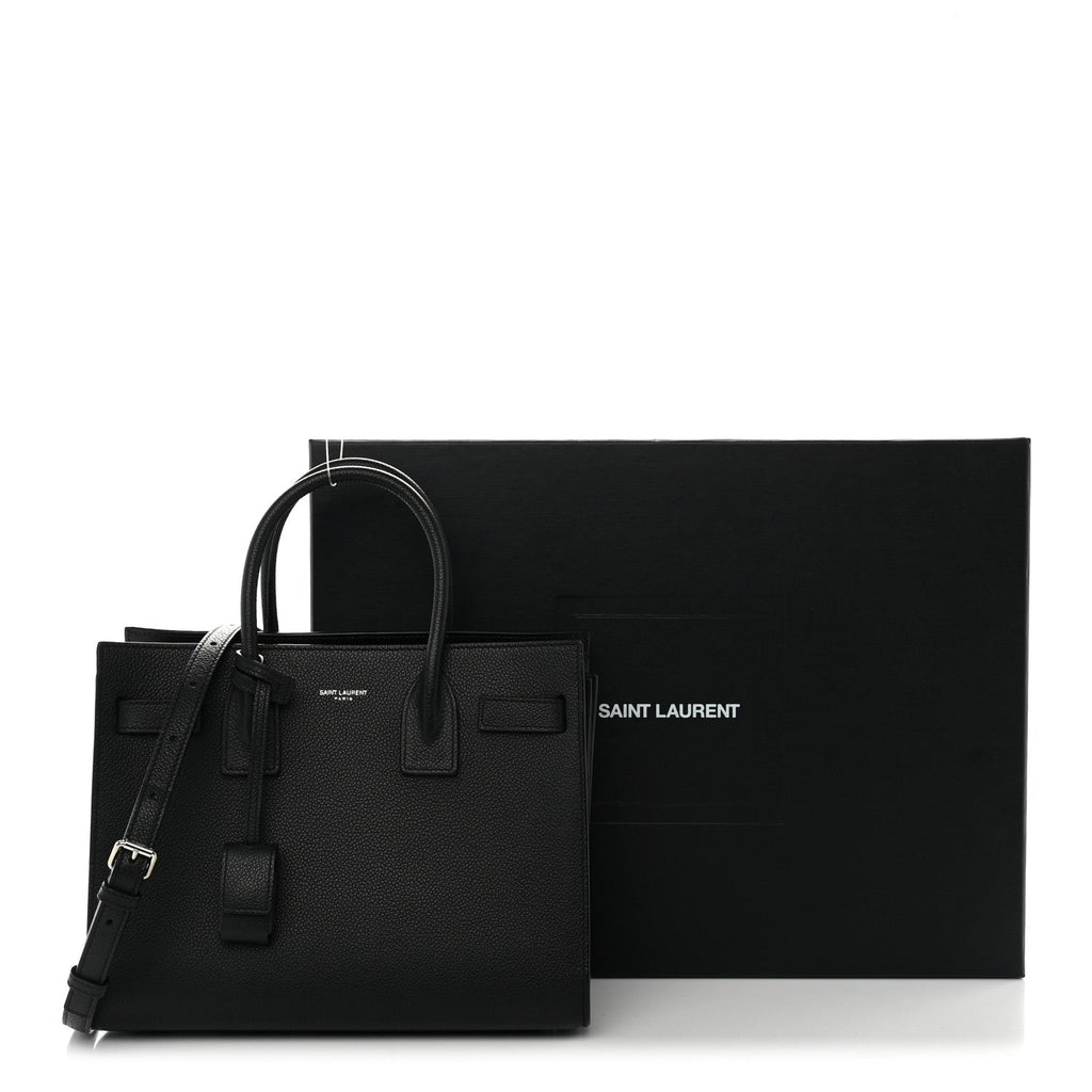 Grained Calfskin Baby Sac De Jour Souple Black
