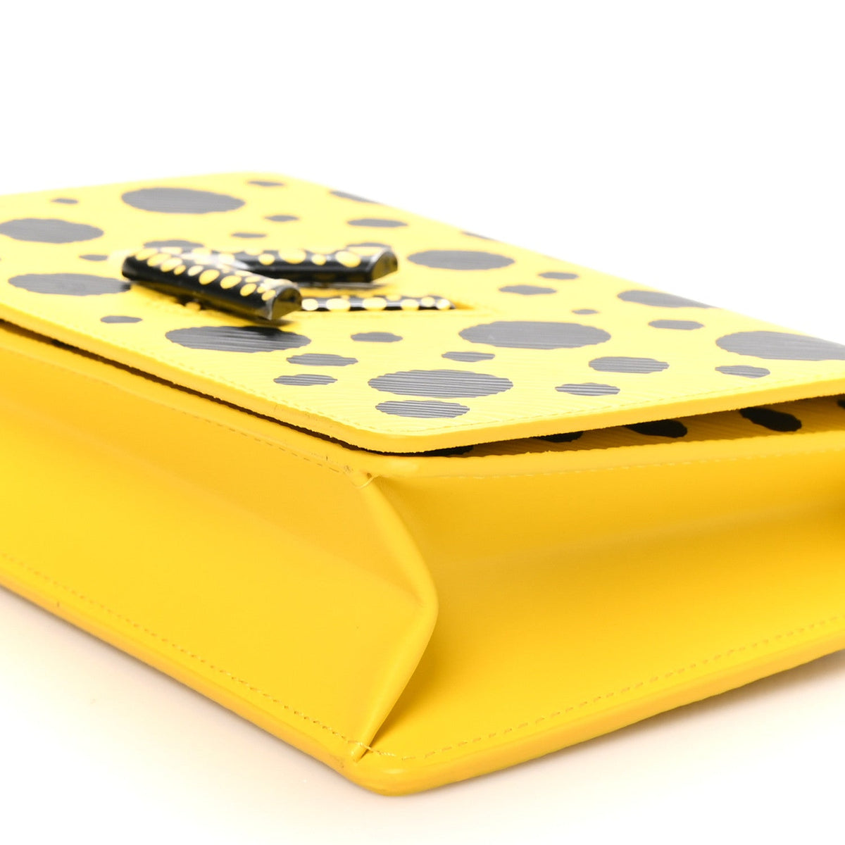 LV x YK Epi Infinity Dots Twist Belt Chain Wallet Yellow Black