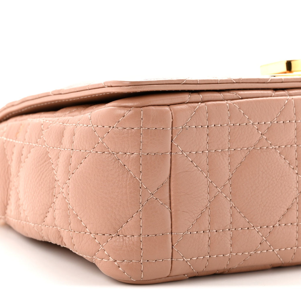 Calfskin Cannage Small Caro Bag  Rose De Vents