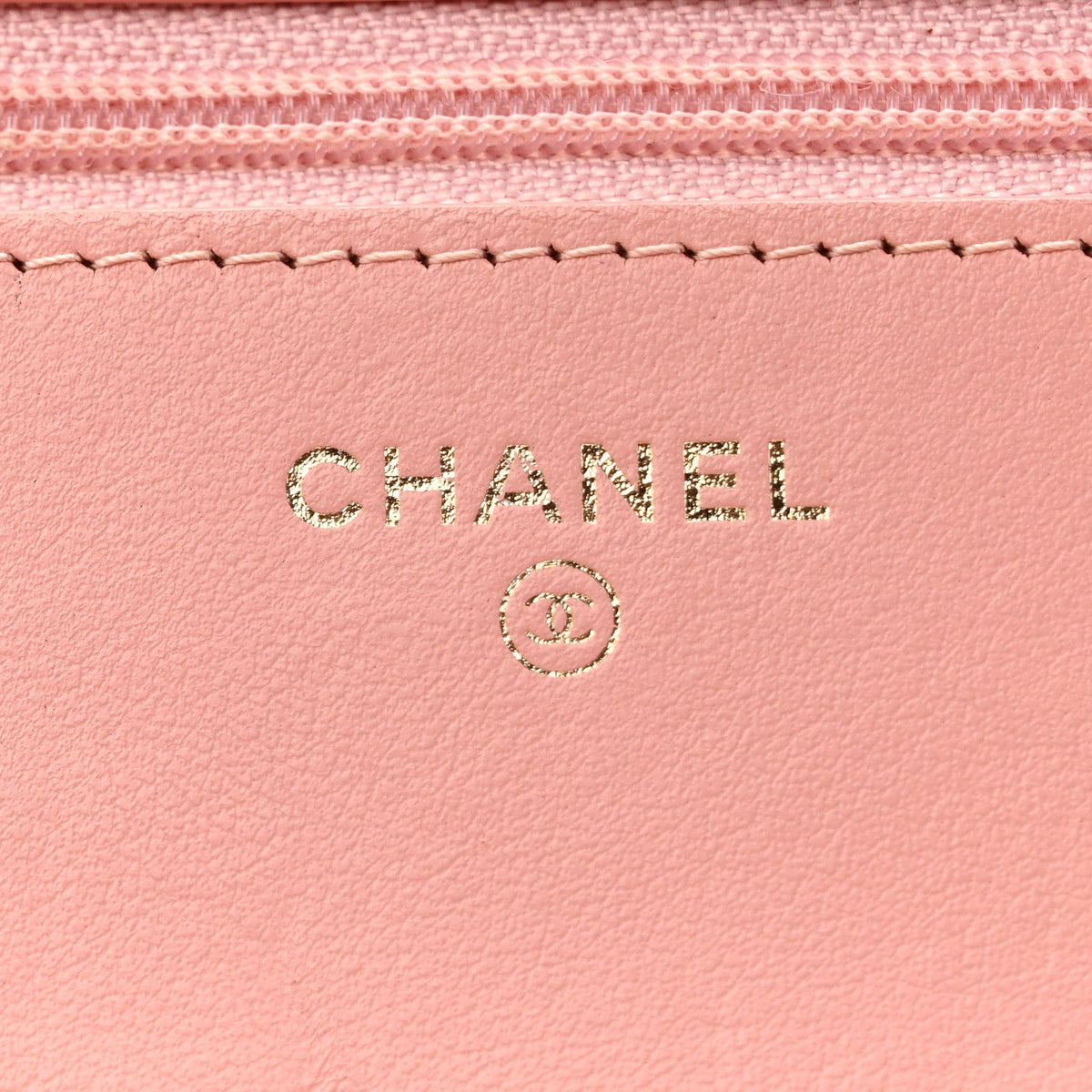 Caviar Quilted Boy Wallet On Chain WOC Pink