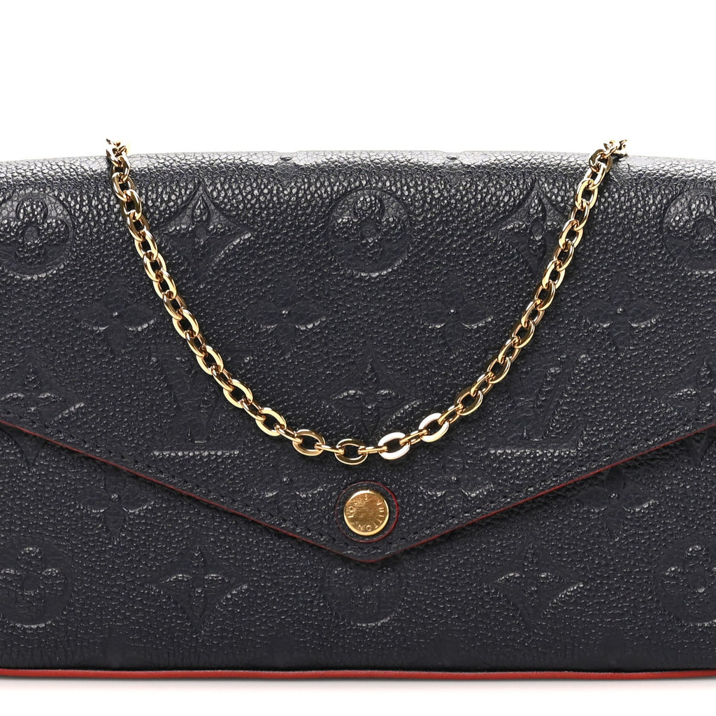 Empreinte Pochette Felicie Chain Wallet Marine Rouge