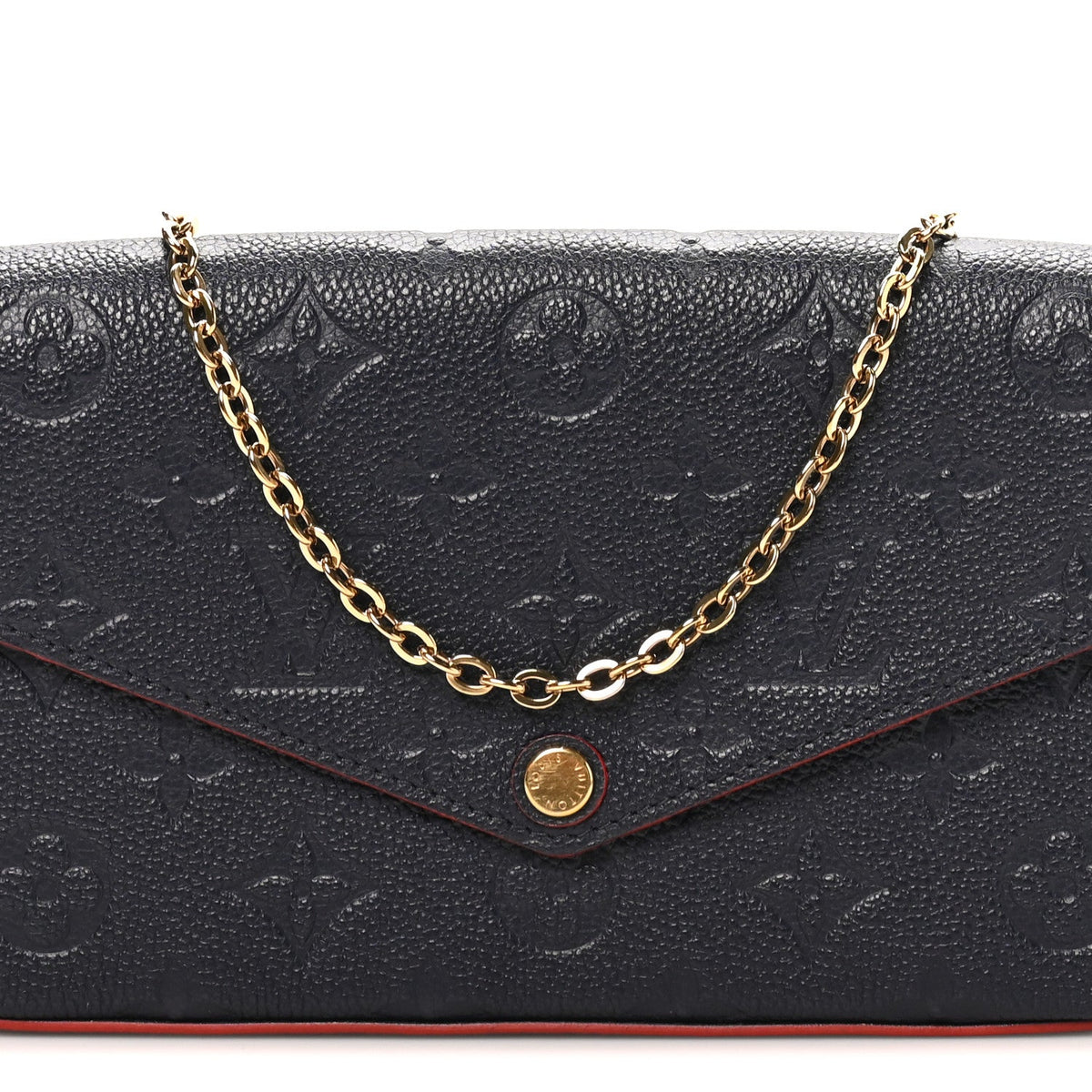 Empreinte Pochette Felicie Chain Wallet Marine Rouge