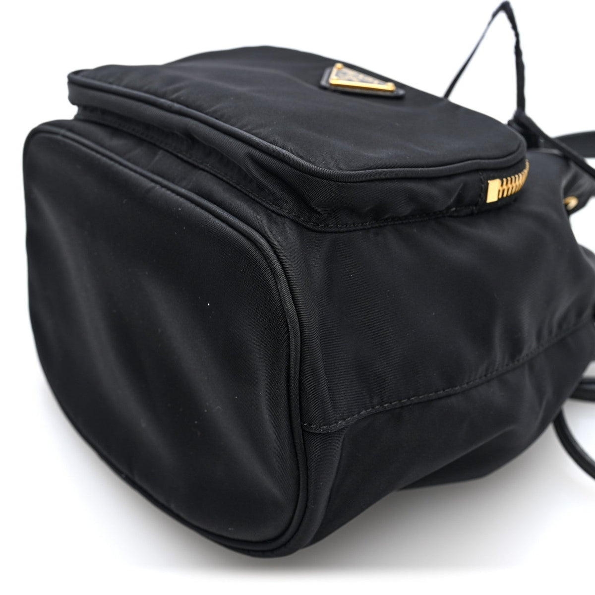 Re-Nylon Duet Drawstring Shoulder Bag Black