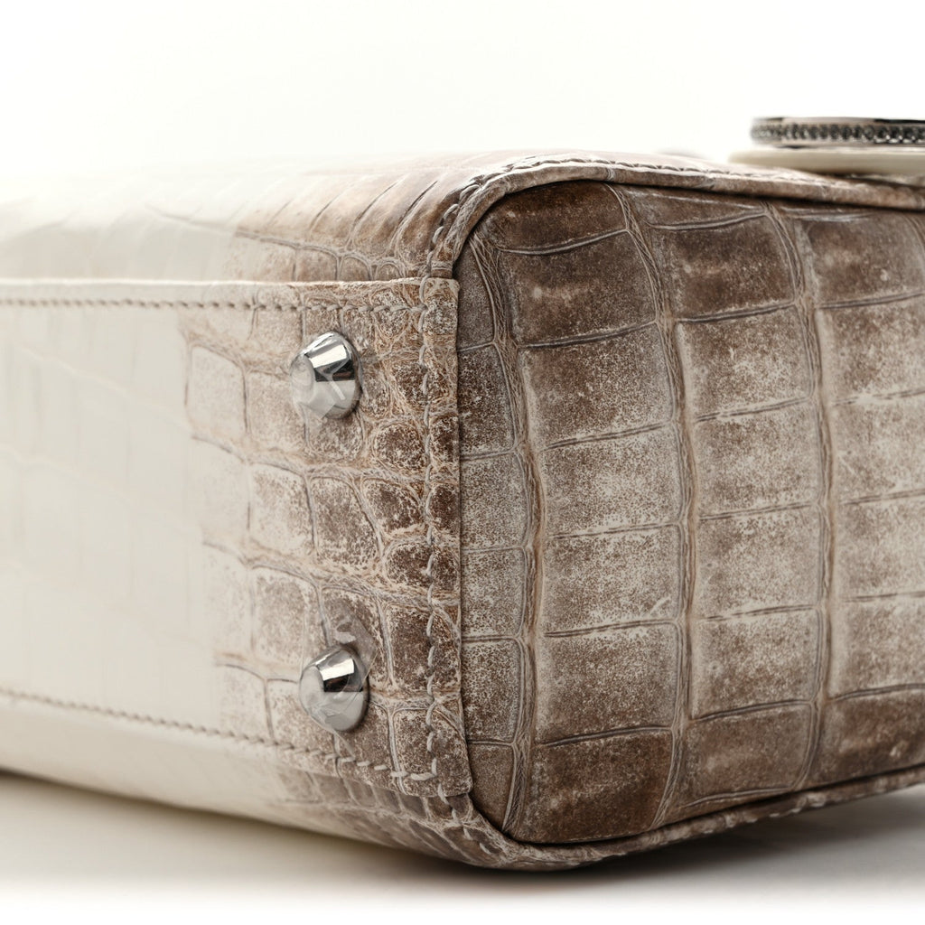 Niloticus Crocodile Himalaya Crystal Mini Lady Dior Latte