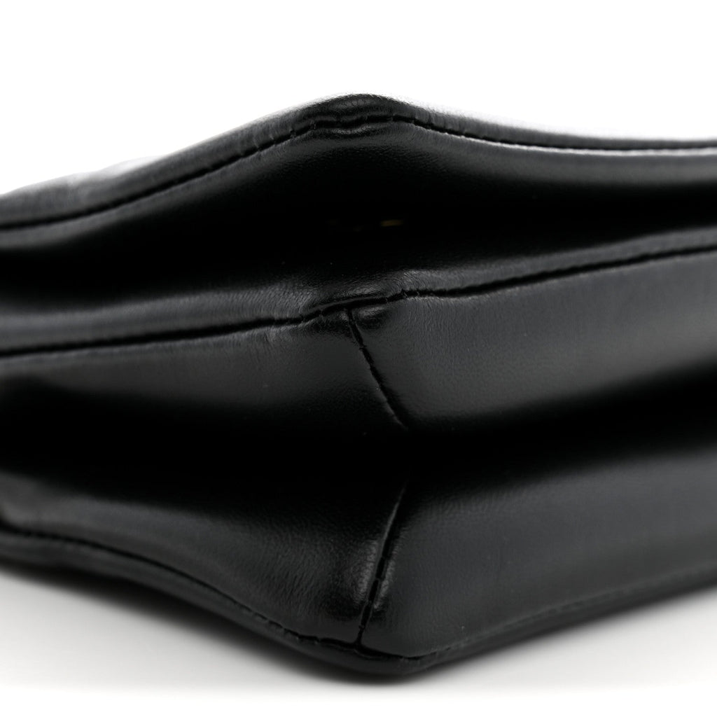 Lambskin Embossed Monogram Pochette Coussin Crossbody Black
