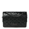 Aged Calfskin Quilted 2.55 Reissue 224 Flap So Black