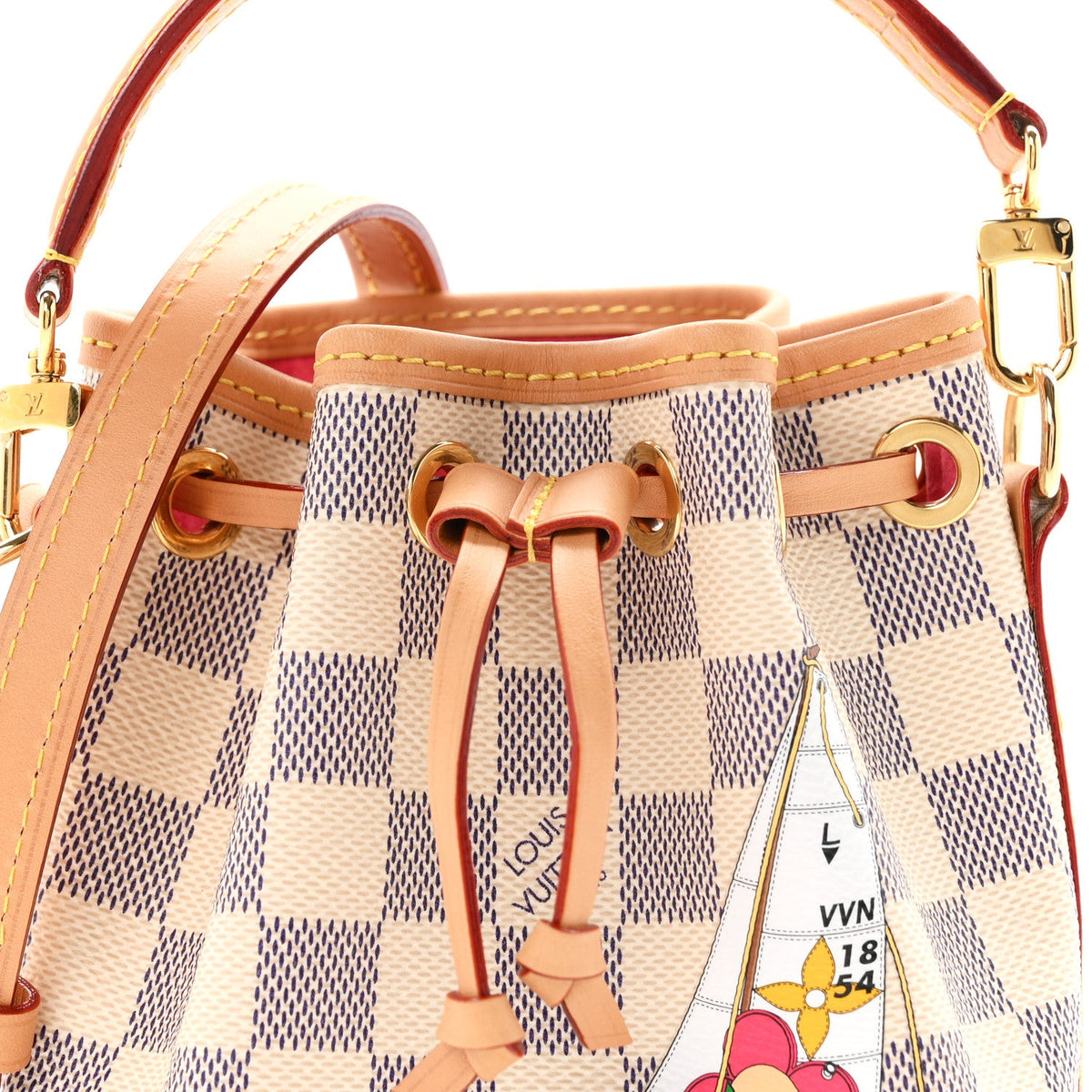 Damier Azur Vivienne Sac Nano Noe Dragon Fruit Pink