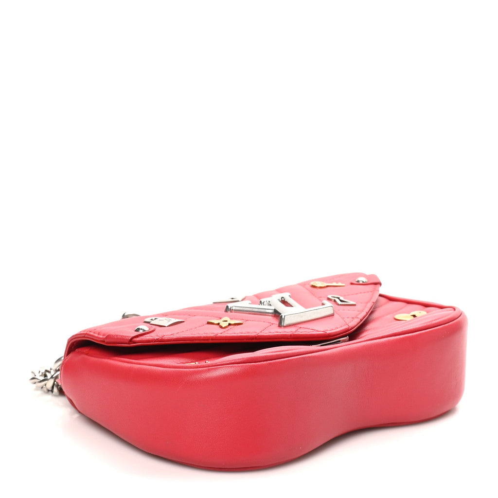 Calfskin Love Lock New Wave Chain PM Red