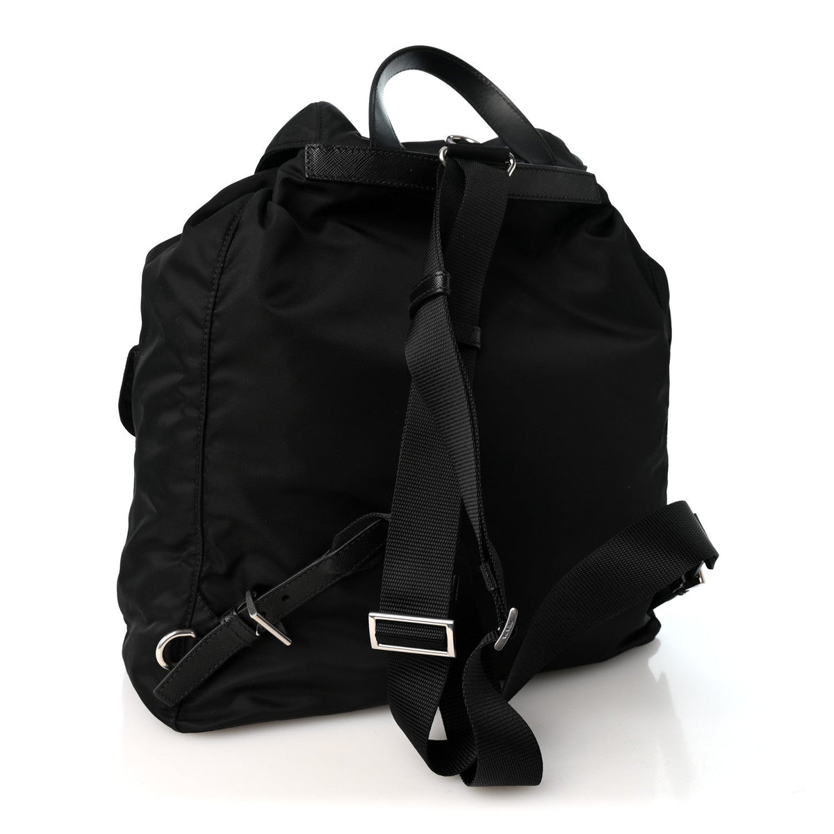 Re-Nylon Saffiano Medium Backpack Black