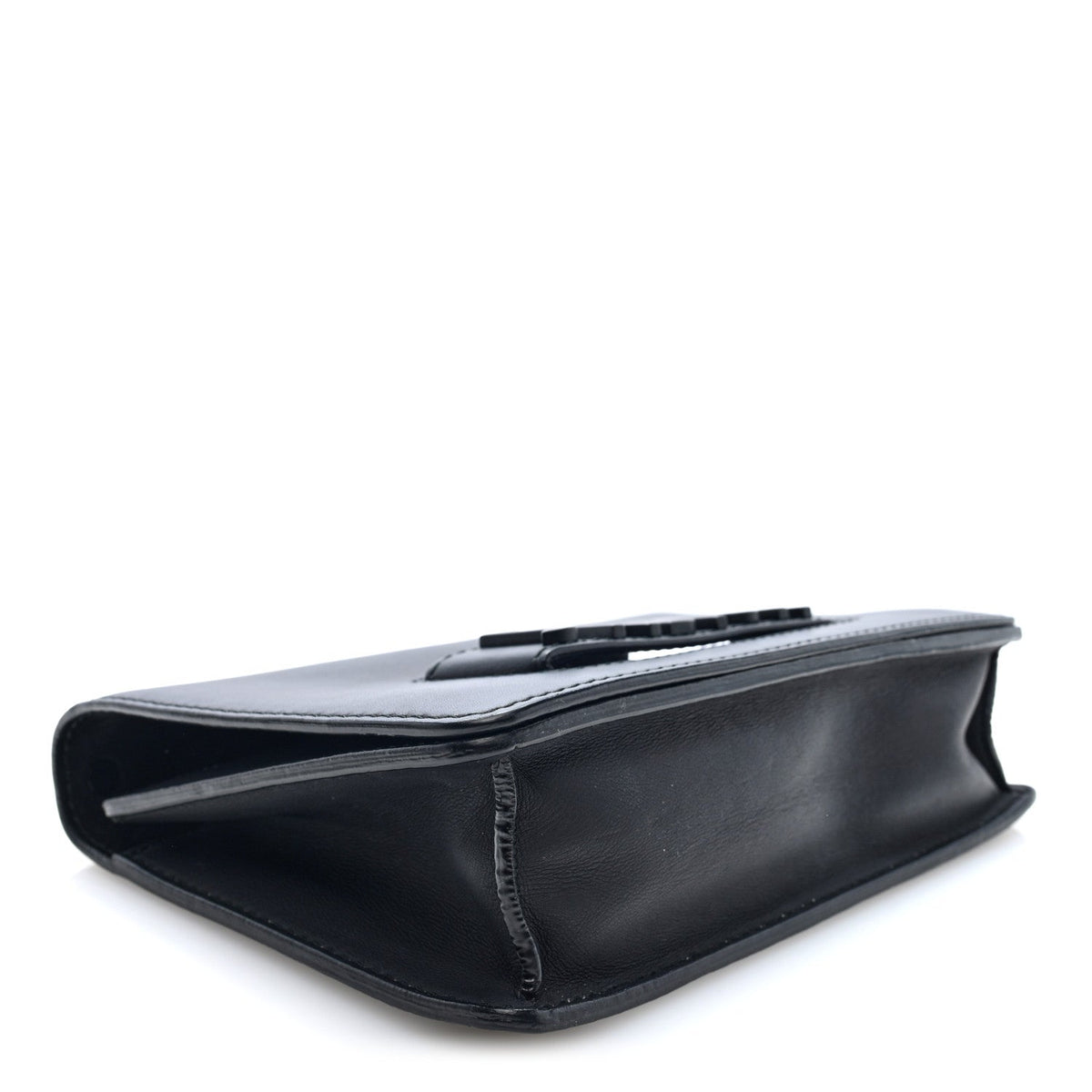 Ultra Matte Calfskin J'Adior Chain Flap Bag Black