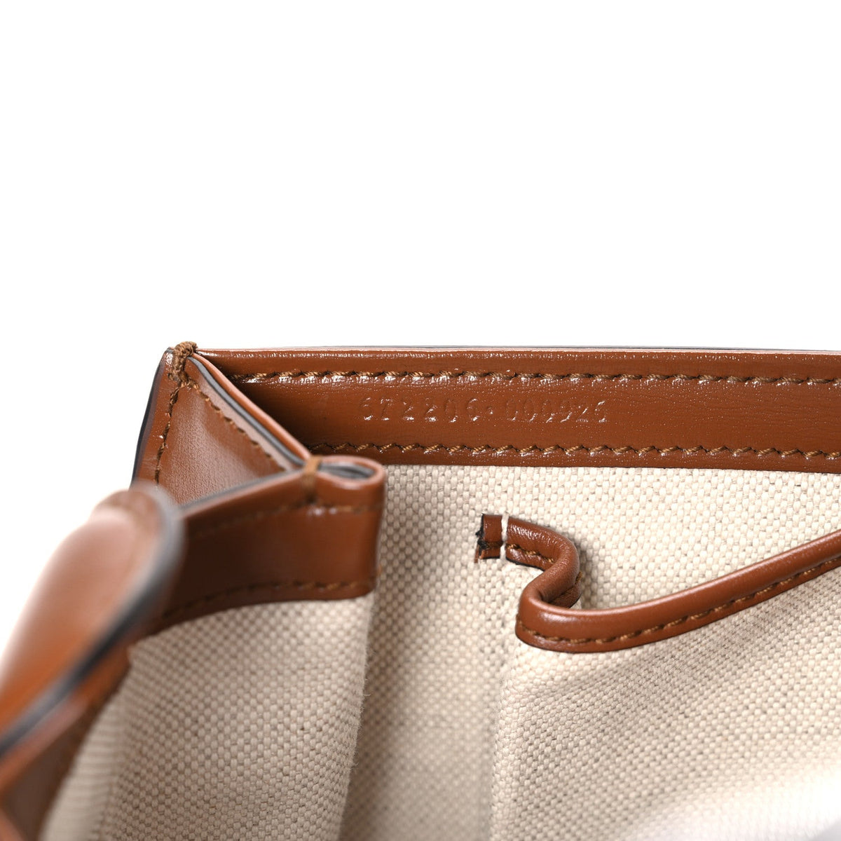 Boarded Dyana Lux Calfskin Web Medium Bamboo 1947 Top Handle Bag Brown