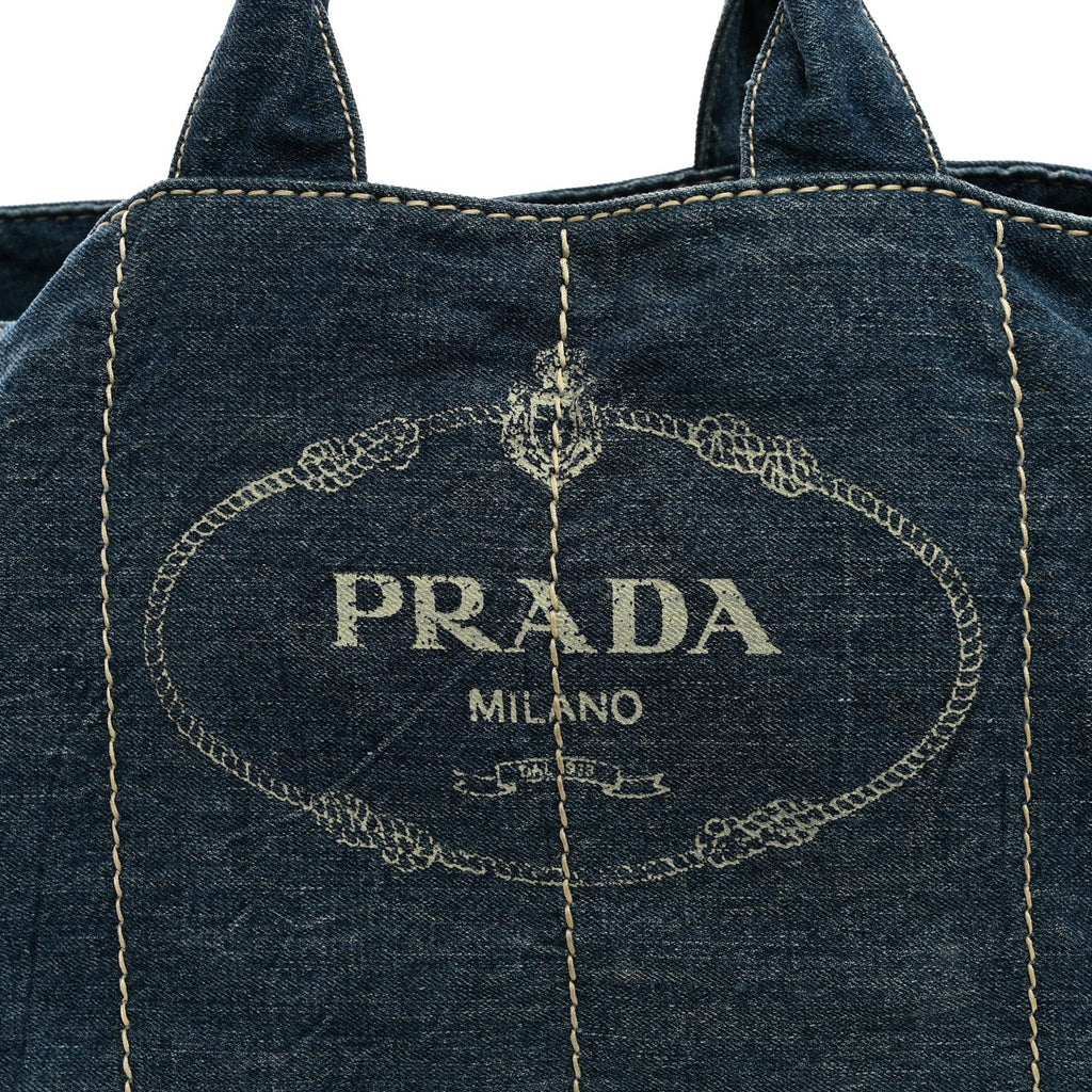 Denim Canapa Logo Tote Avio