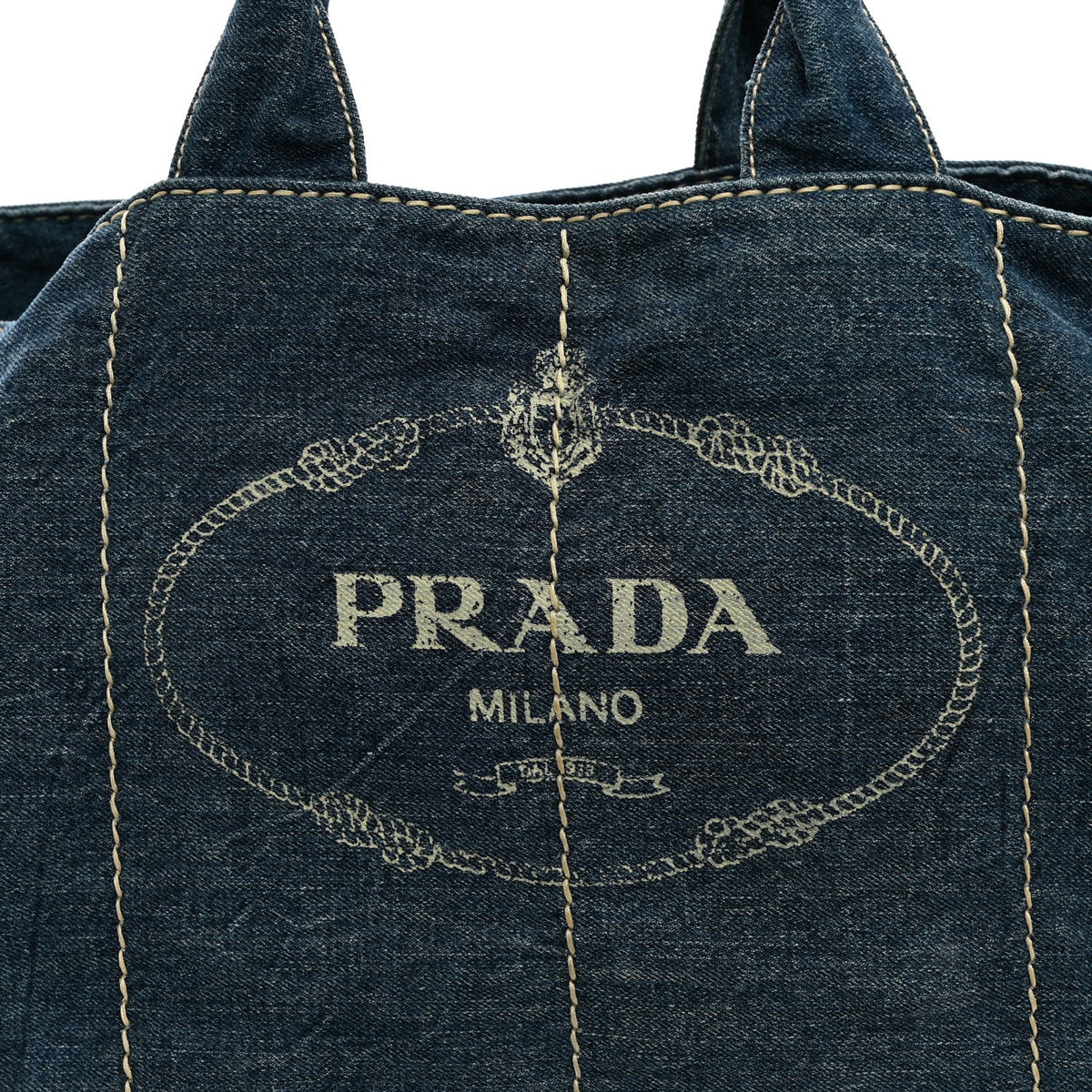 Denim Canapa Logo Tote Avio