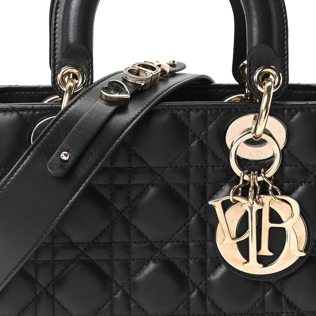 Lambskin Cannage Small My ABCDior Lady Dior Black