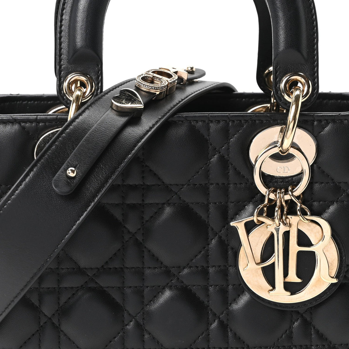 Lambskin Cannage Small My ABCDior Lady Dior Black