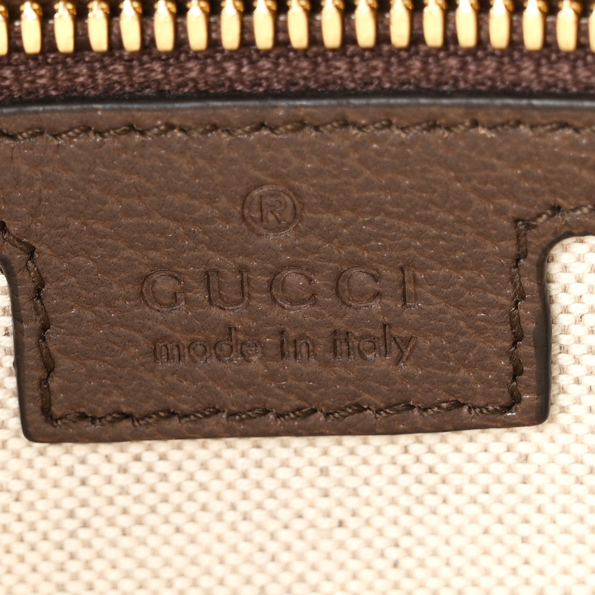 Monogram Jumbo GG Textured Dollar Calfskin Web Wristlet Messenger Bag Camel Ebony New Acero
