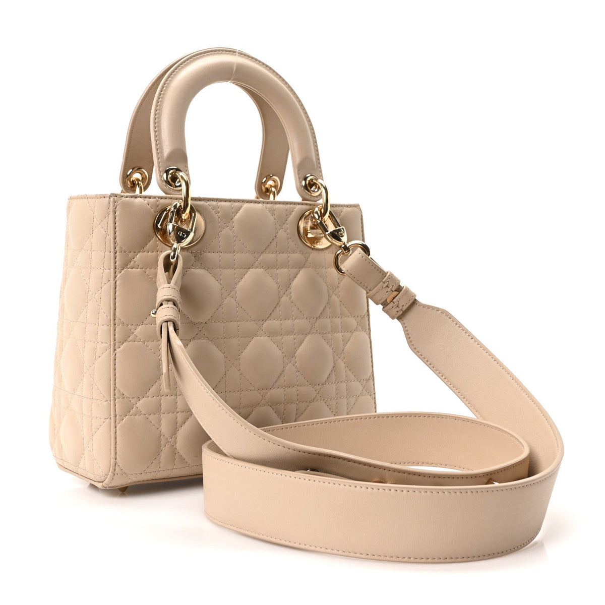 Lambskin Cannage Small My ABCDior Lady Dior Beige