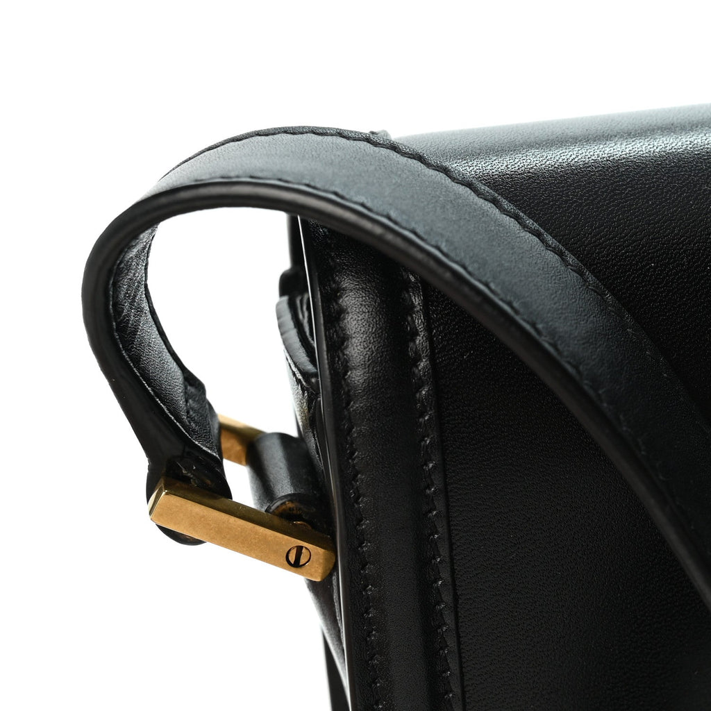 Smooth Calfskin Small Solferino Satchel Black
