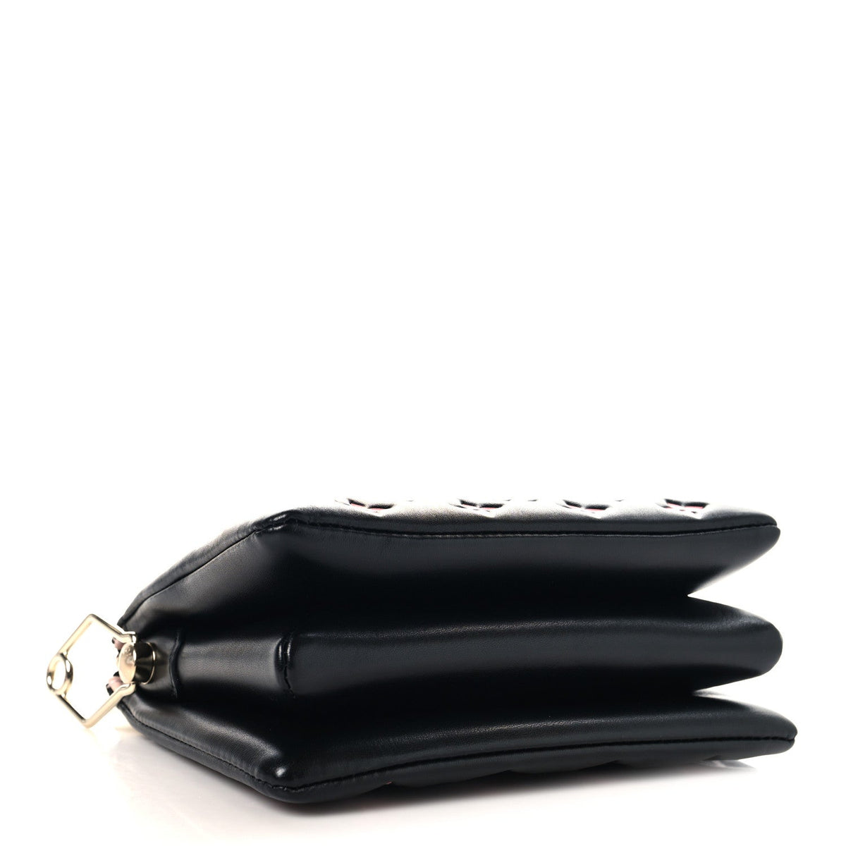 Lambskin Embossed Monogram LV Ski Coussin BB Black Rose