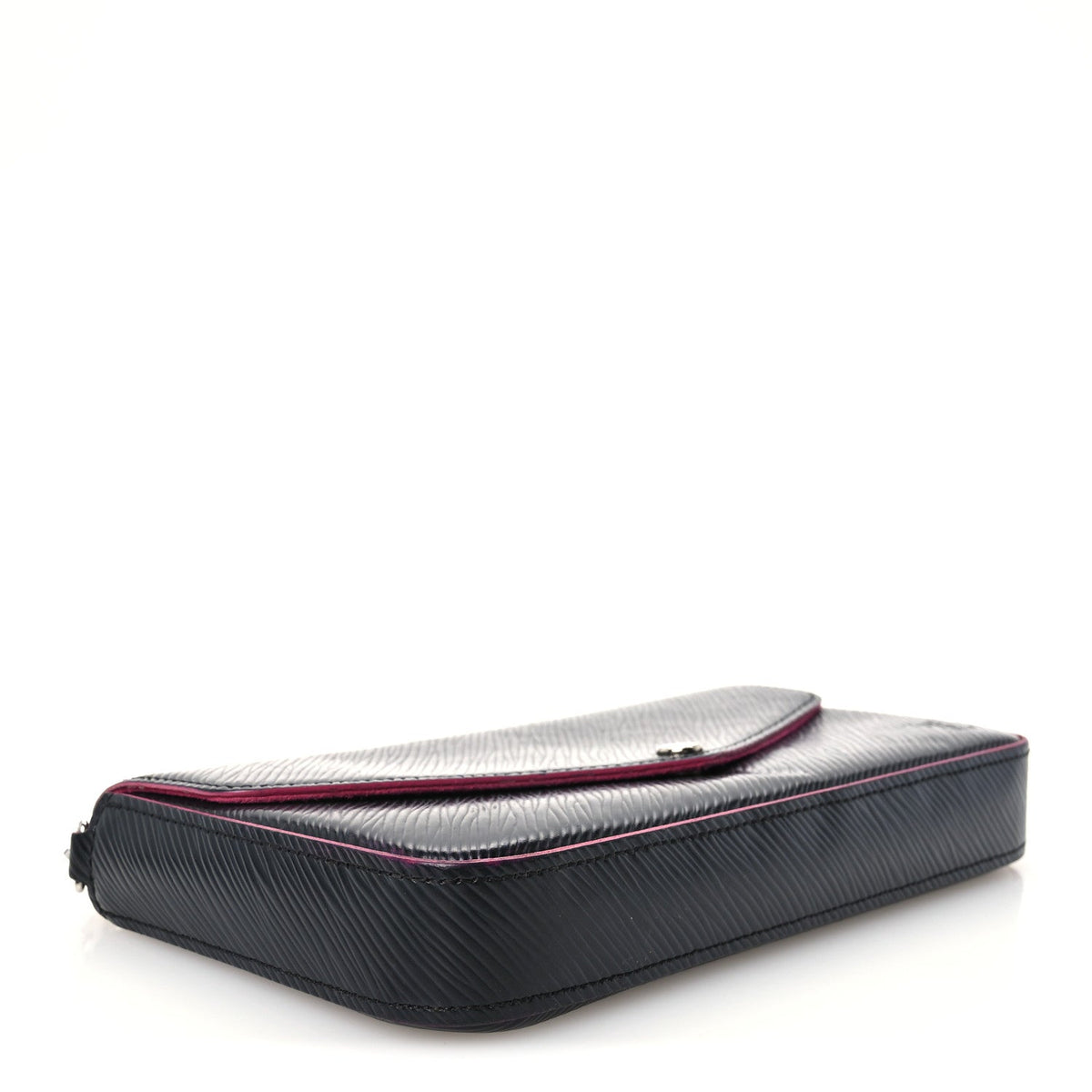 Epi Pochette Felicie Black Hot Pink
