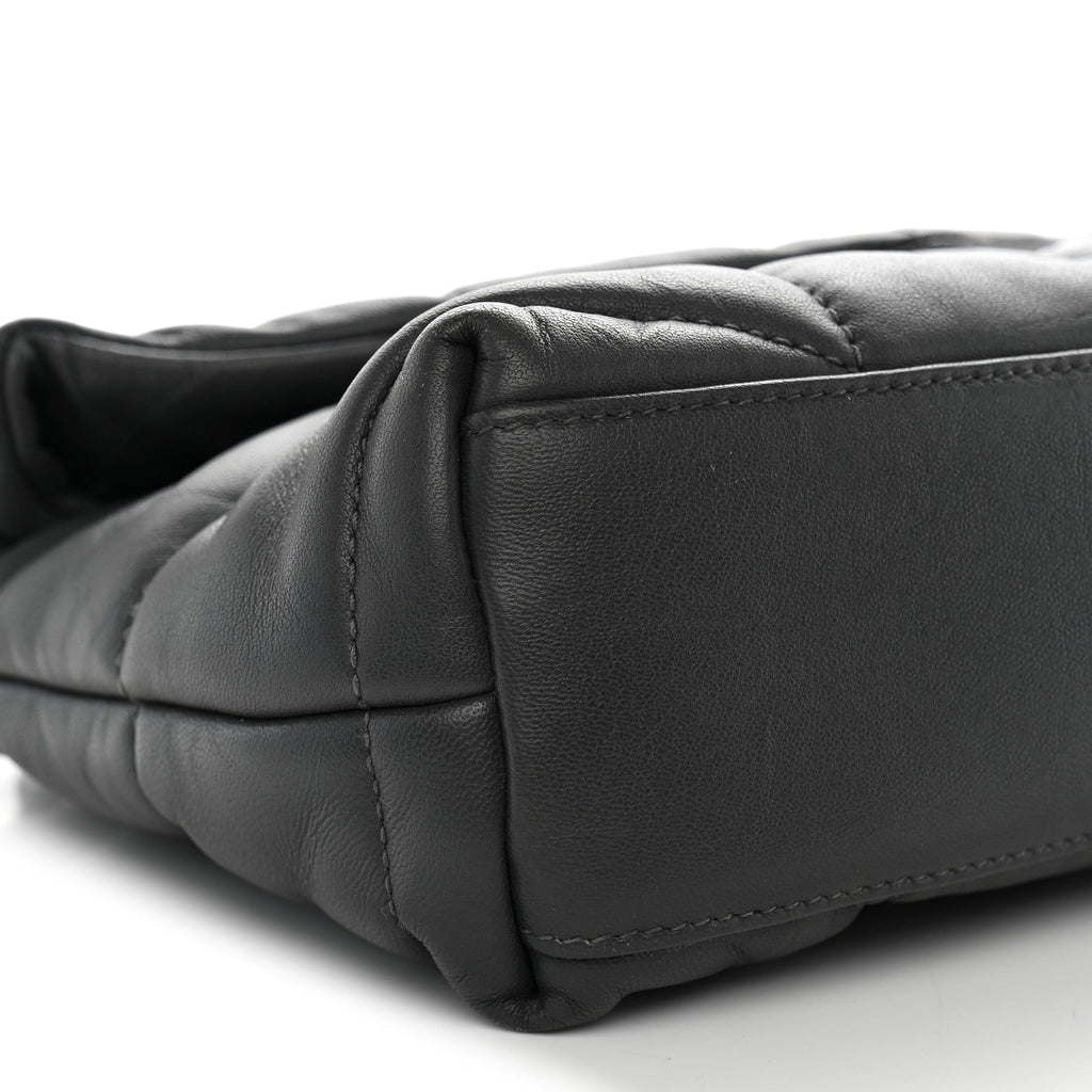 Lambskin Quilted Toy Loulou Puffer Monogram Chain Satchel Storm