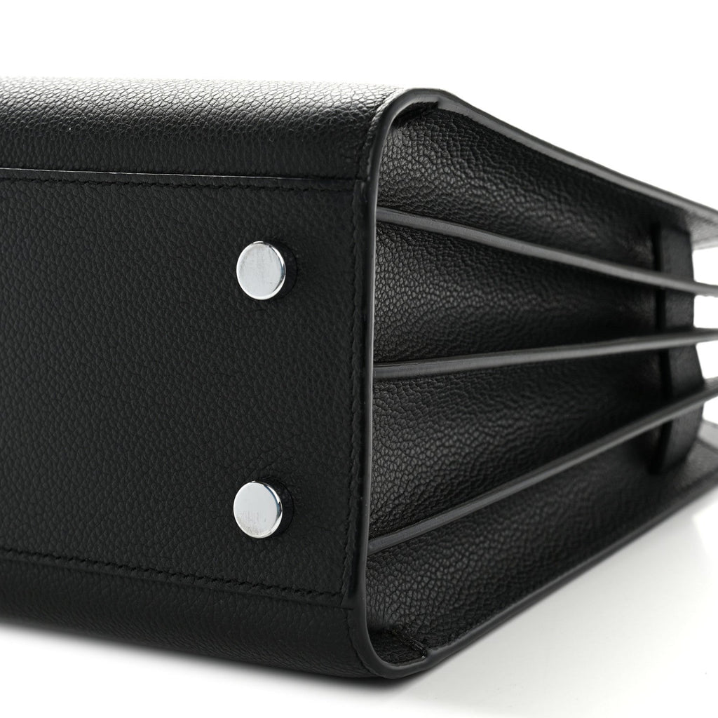 Grained Calfskin Baby Sac De Jour Souple Black