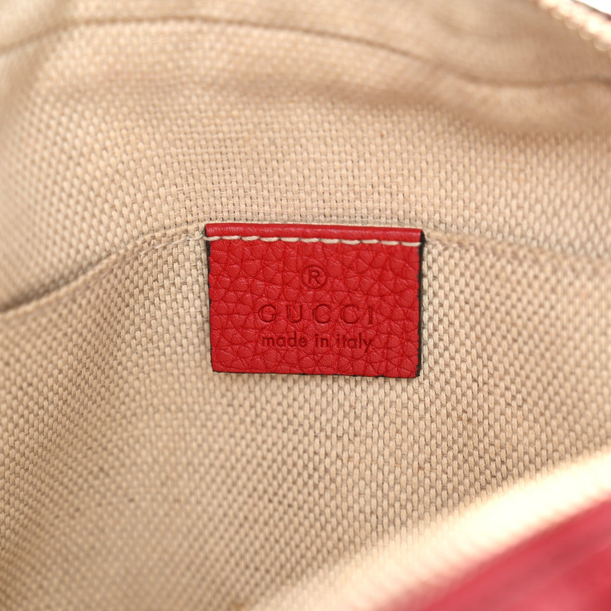Pebbled Calfskin Small Soho Disco Bag Tabasco Red