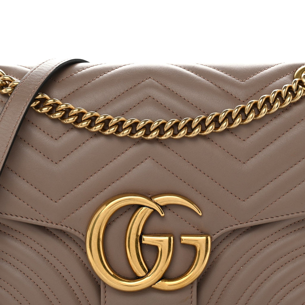 Calfskin Matelasse Medium GG Marmont Shoulder Bag Porcelain Rose