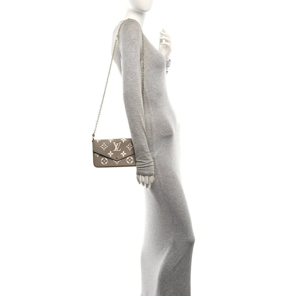 Empreinte Monogram Giant Felicie Pochette Khaki Creme