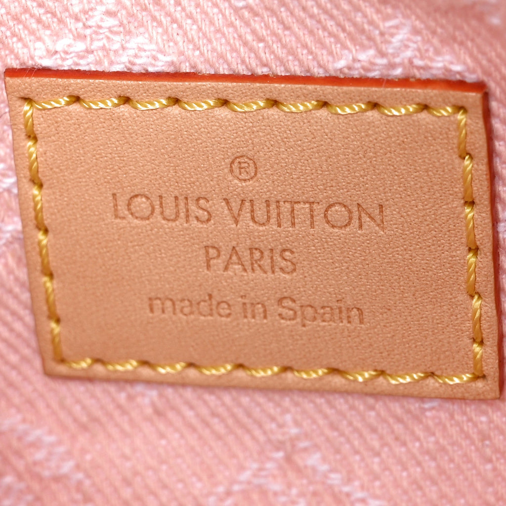 Monogram Denim Liv Pochette Washed Pink