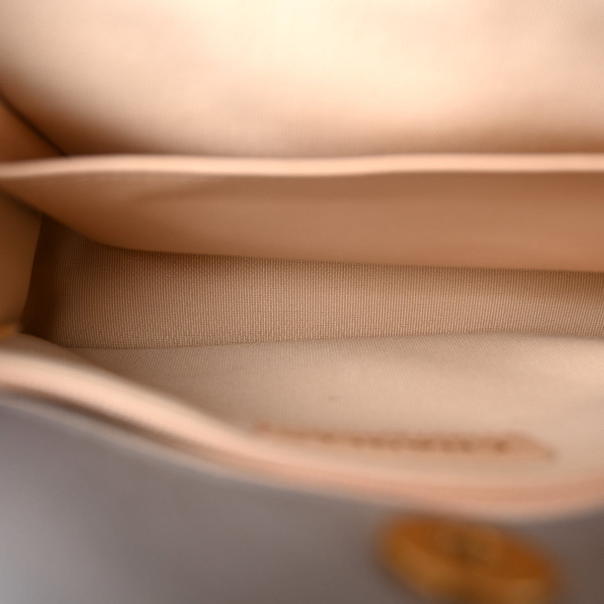 Shiny Crumpled Calfskin Quilted Wavy CC Hobo Grey