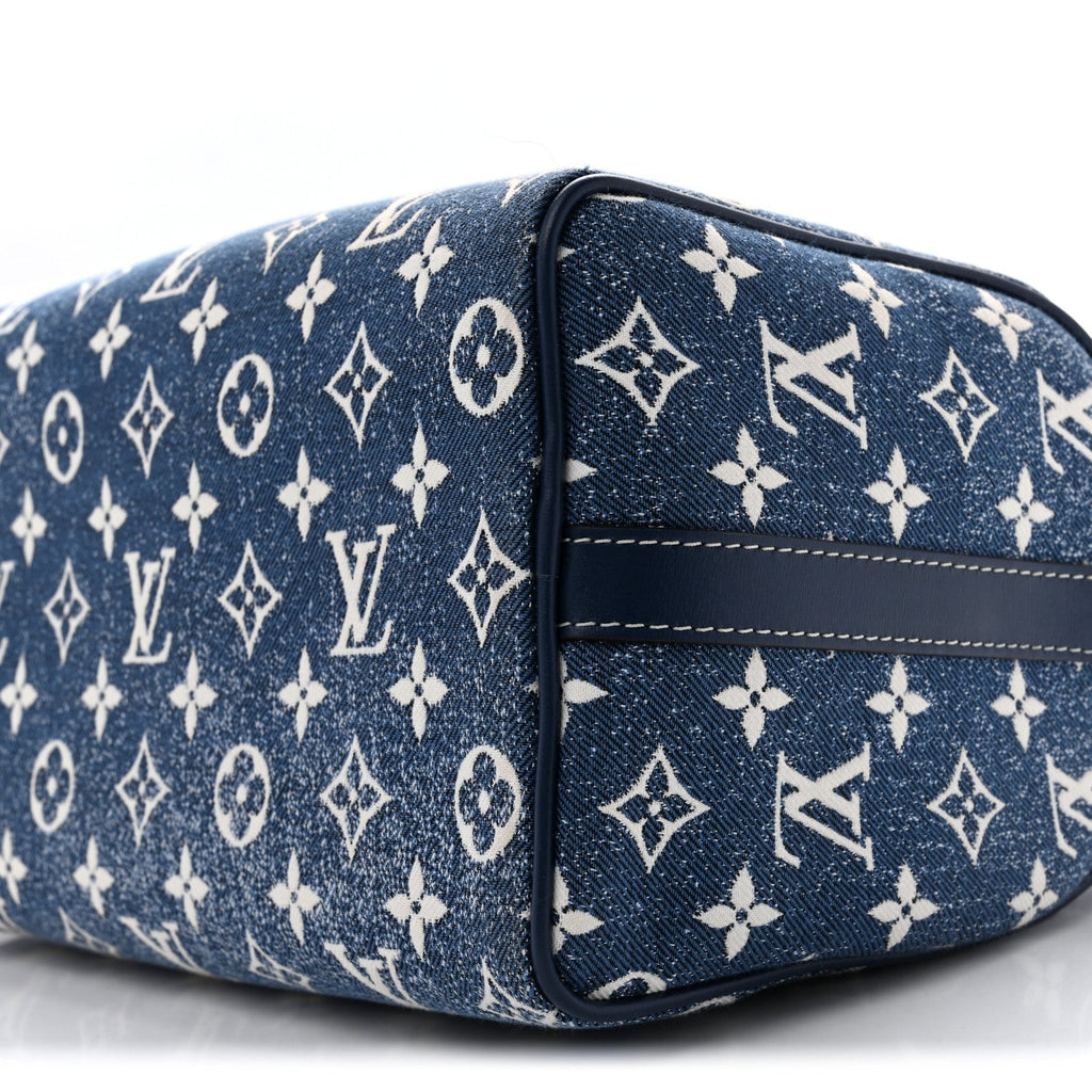 Monogram Jacquard Denim Speedy Bandouliere 25 Bleu