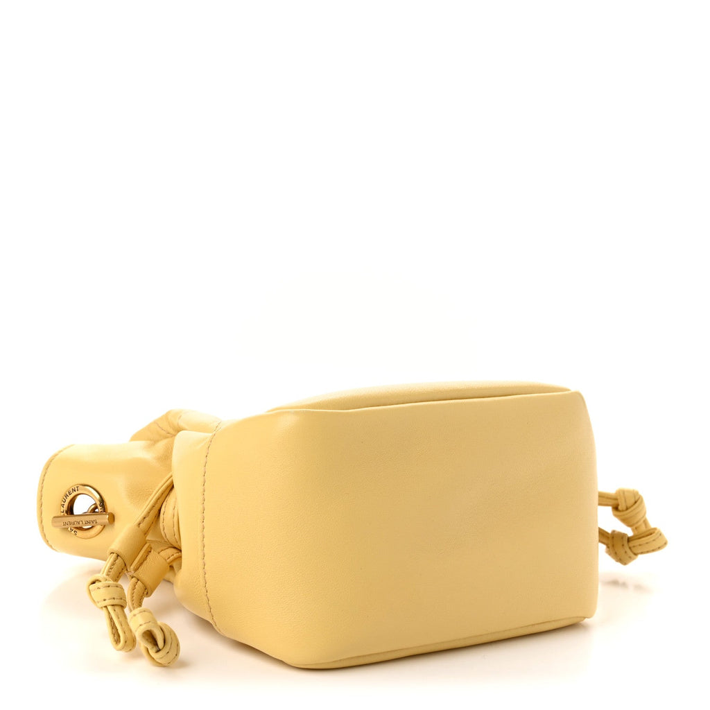 Lambskin Matelasse Monogram Mini Jamie Shoulder Pouch Bag Soft Lemon