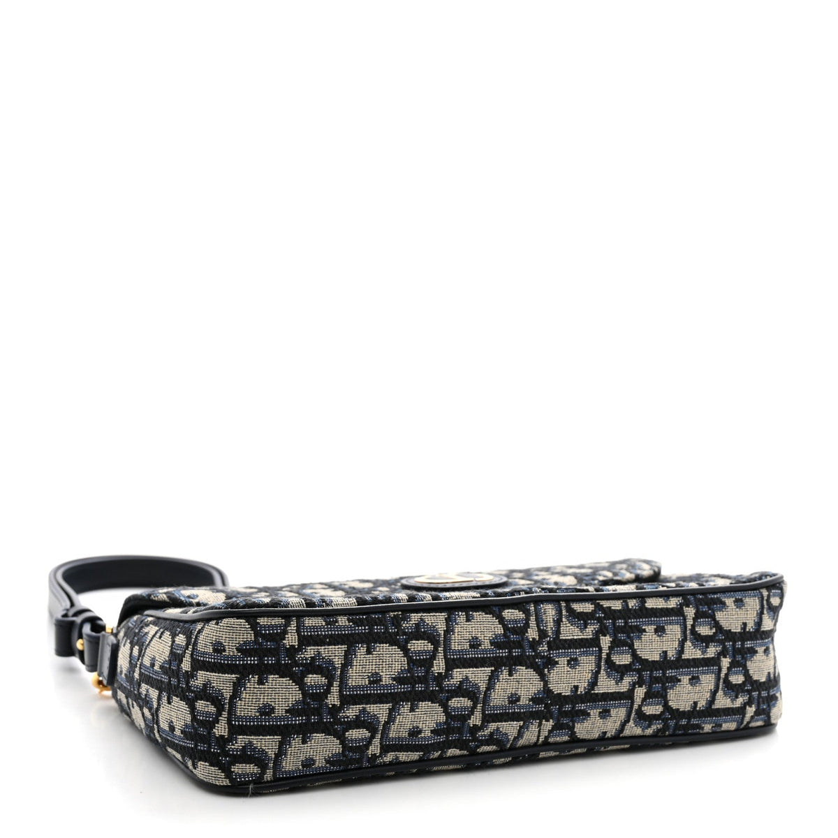 Oblique Jacquard Calfskin 30 Montaigne D-Vine Pouch With Chain Blue