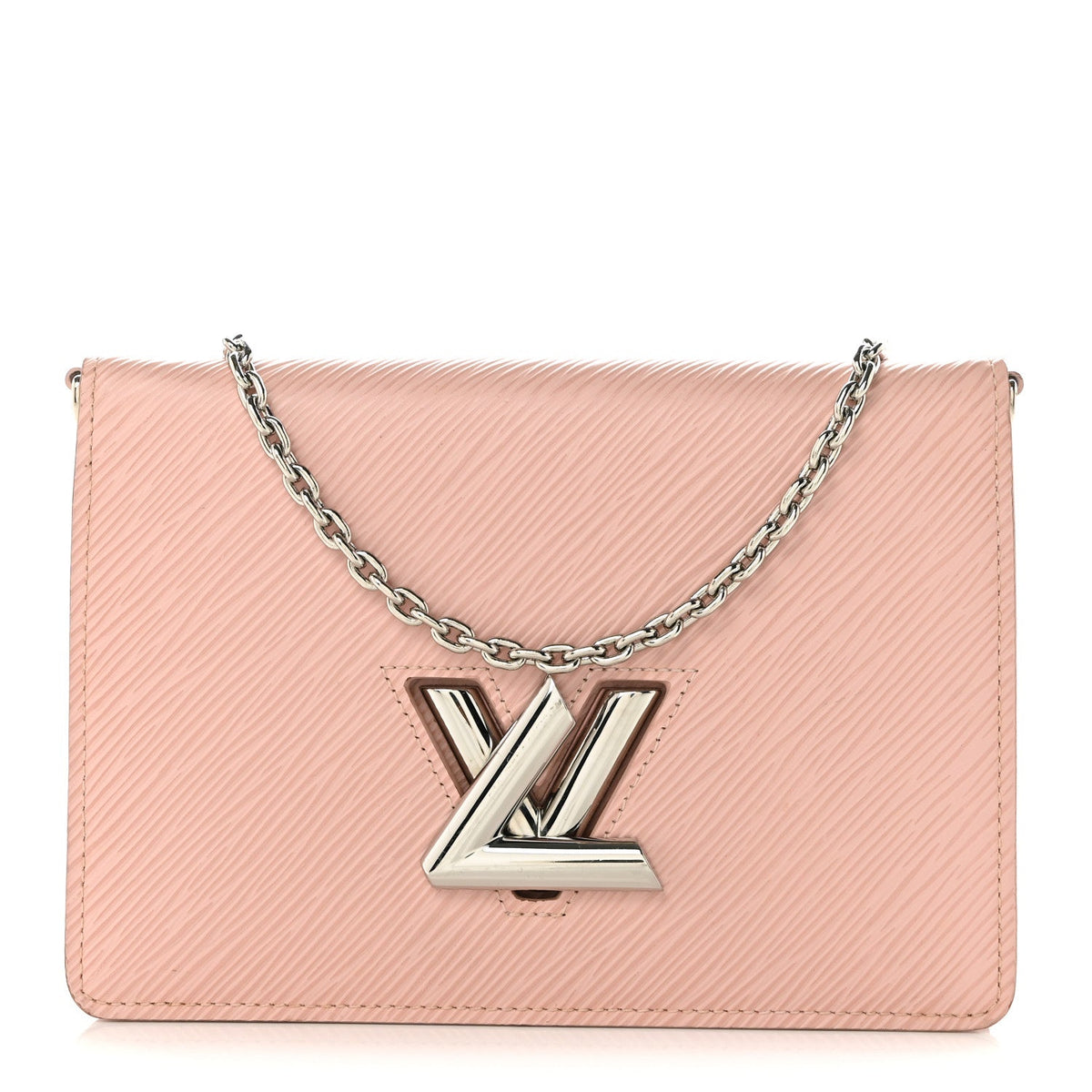 Epi Twist Belt Chain Wallet Rose Ballerine