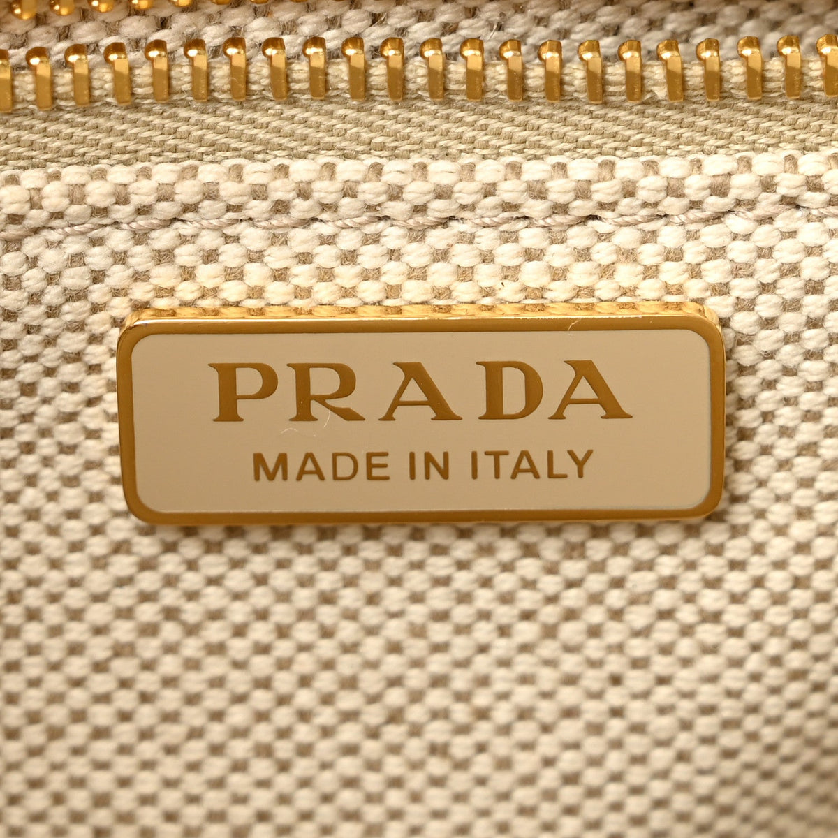 Canvas Mistolino Ricamo Small Logo Tote Naturale