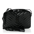Patent Calfskin Matelasse Monogram Lou Camera Bag Black